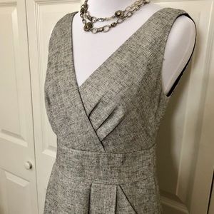LOFT Gray Tweed Sparkly Dress with Pockets